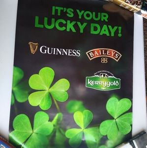 Poster It's Your Lucky Day Guinness Bailey's St. Patrick Day Poster
